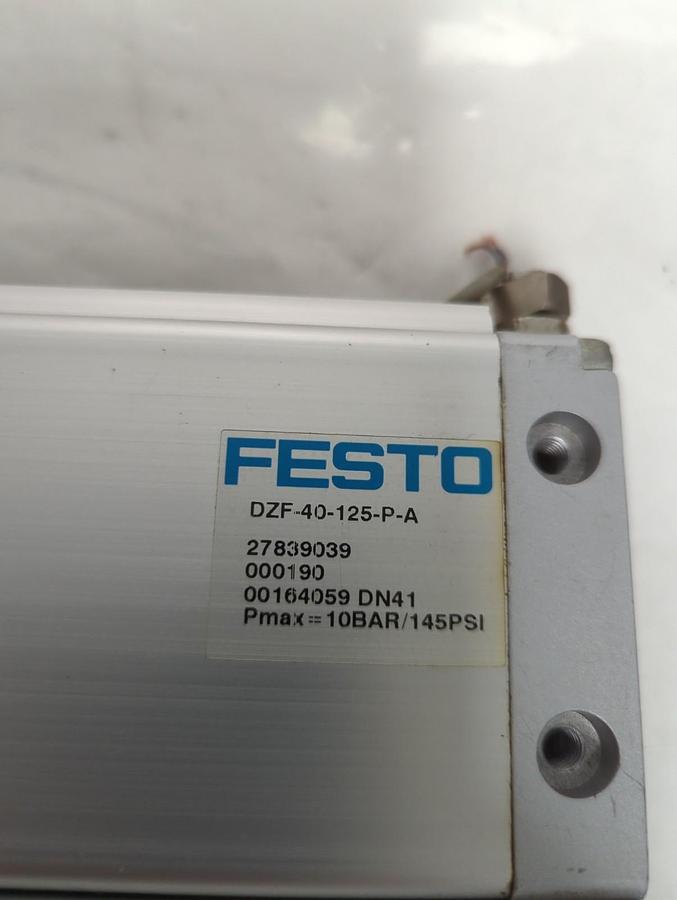 Used FESTO,DZF-40-125-P-A,FLAT PNEUMATIC CYLINDER PRE-OWNED