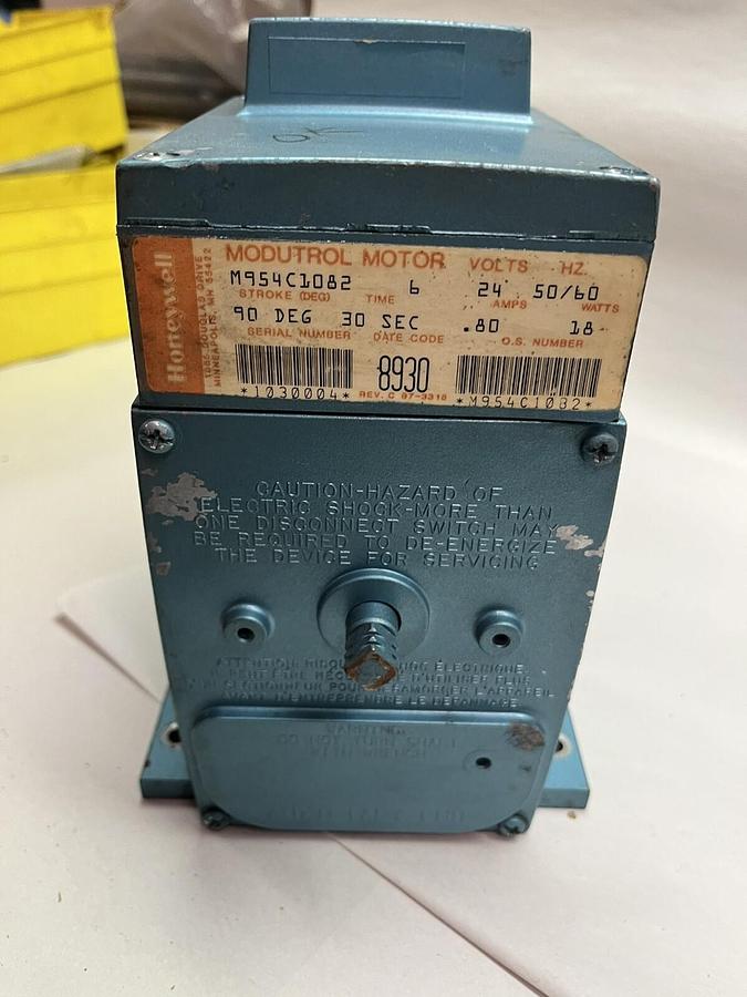 Used HONEYWELL,M954C1082,MODULAR MOTOR 24vac STROKE 90 DEG TIME 30 SEC