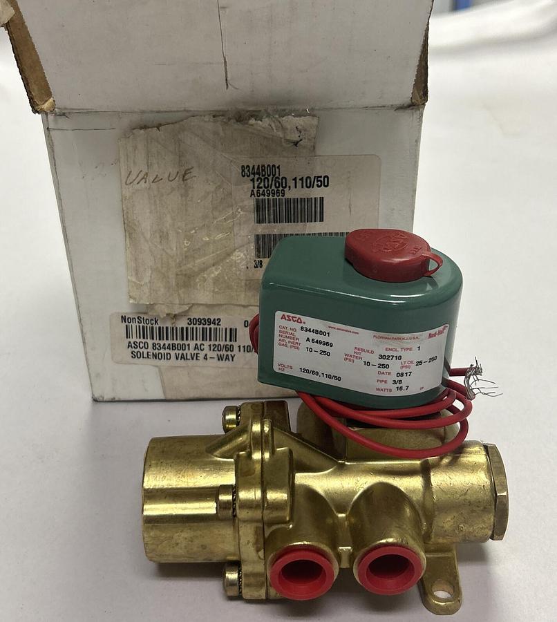 Used ASCO,8344B001,VALVE 120/60-110/50V NEW