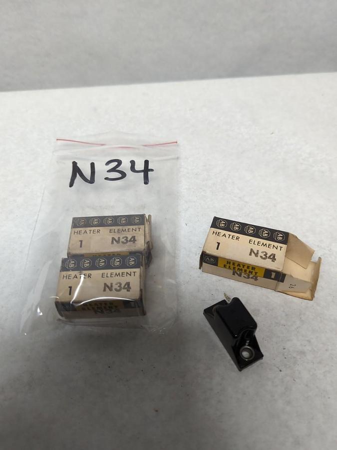 ALLEN BRADLEY,N34,THERMAL OVERLOAD HEATER ELEMENT LOT OF 3 NOS