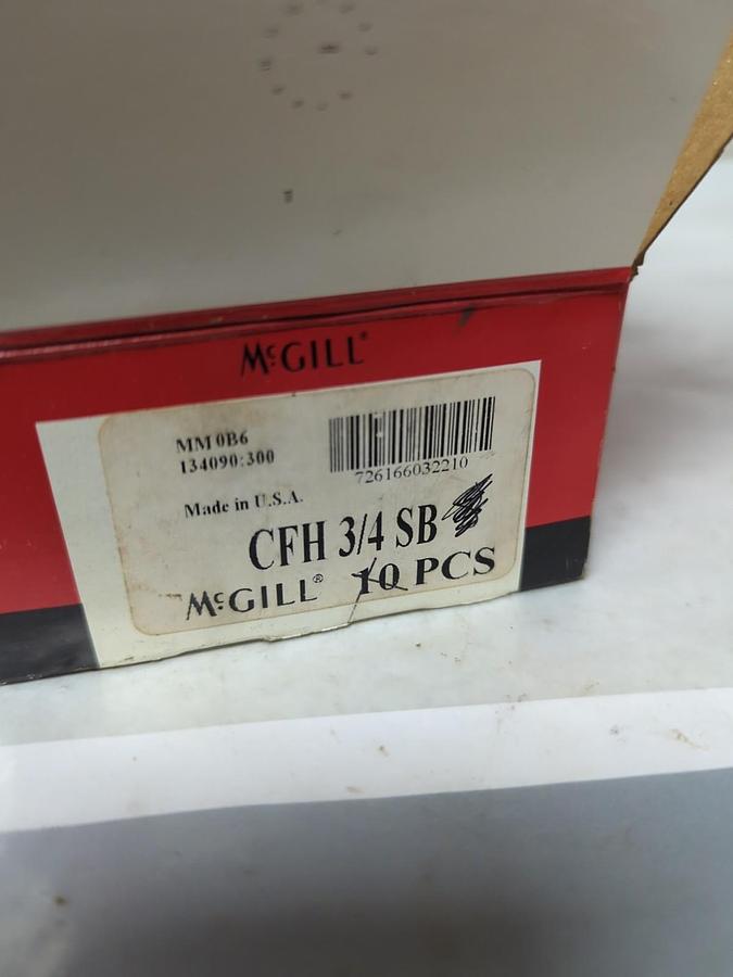 MCGILL,CFH-3/4SB,CAM FOLLOWER BOX OF 10 NOS