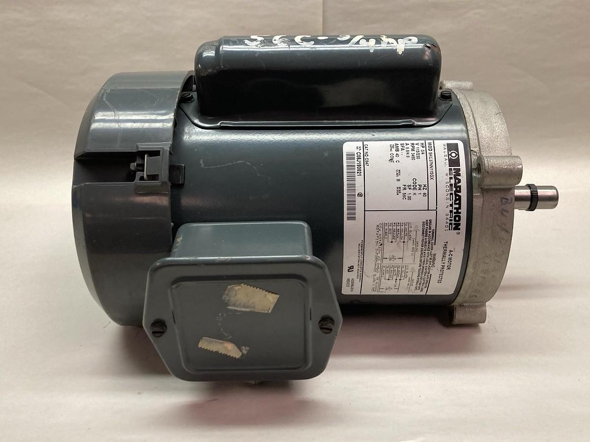 Used Marathon Electric,C847 5KC37NN115GX,A-C Motor 3/4 HP 3450RPM 115/230V