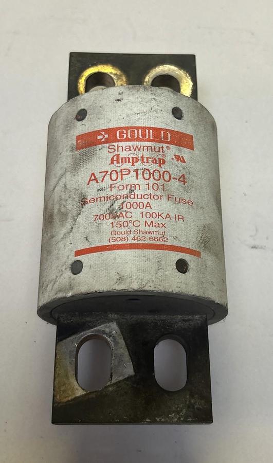 Used GOULD SHAWMUT,A70P1000-4,SEMICONDUCTOR FUSE 1000A 700V