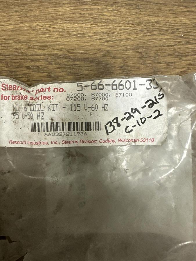 Stearns,5-66-6601-33,Solenoid Coil
