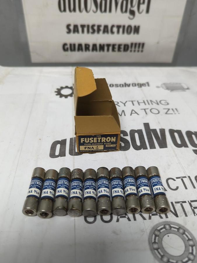 COOPER BUSSMANN,FNA-3/10,FUSETRON 3/10 AMP FUSES BOX OF 10 NEW