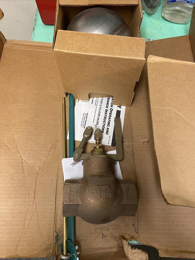 Used Keckley,TYPE 7, Size 1-1/2 INCH Float Valve Type 7 Pattern Globe New in Box