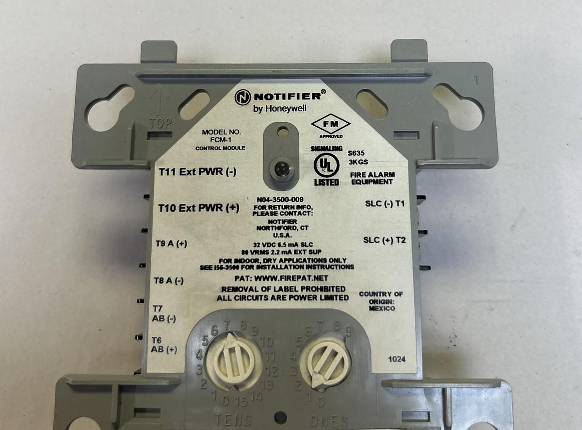 Used HONEYWELL,FCM-1,INTELLIGENT ADDRESSABLE CONTROL MODULE