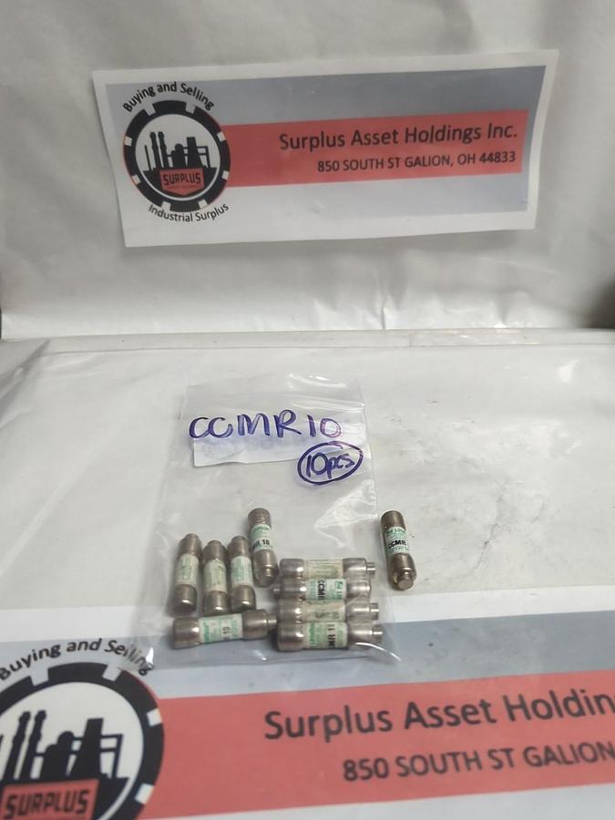 Used LITTELFUSE,CCMR10,CLASS CC 10 AMP FUSE LOT OF 20 PRE-OWNED