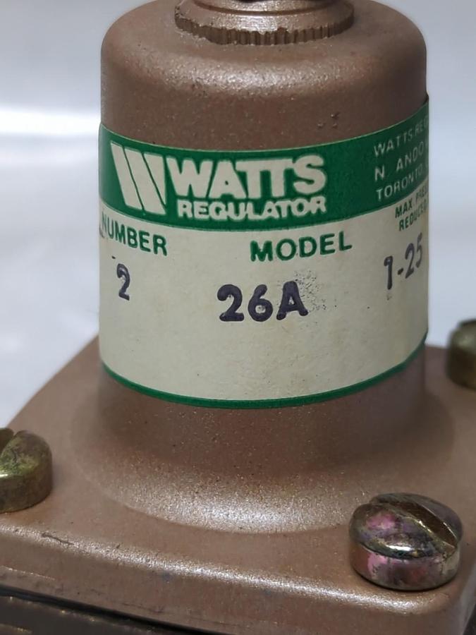 WATTS,26A,PRESSURE REGULATOR VALVE 1-25 NOS
