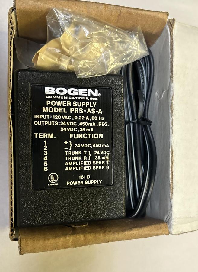 Used BOGEN,PRS-AS-A,POWER SUPPLY NOS