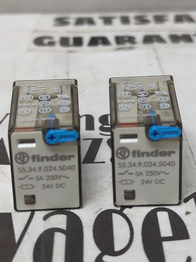 FINDER,55.34.9.024.5040,RELAYS 5A/250V LOT OF 2 NOS