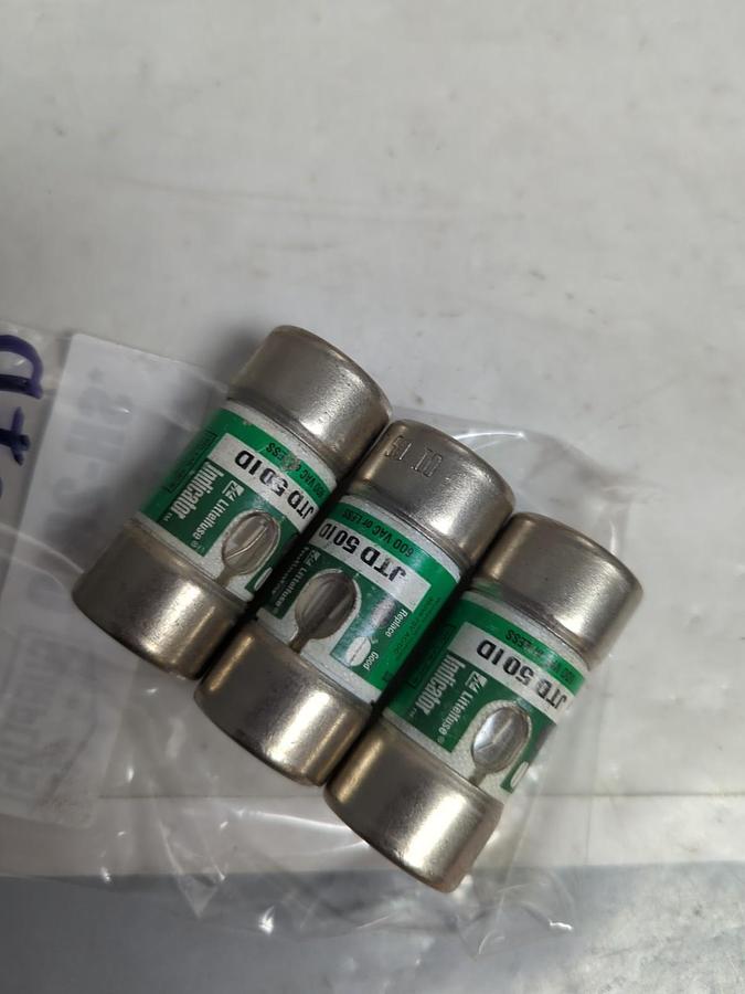 Used LITTELFUSE,JTD 50ID,INDICATOR 50 AMP FUSE LOT OF 3 PRE-OWNED