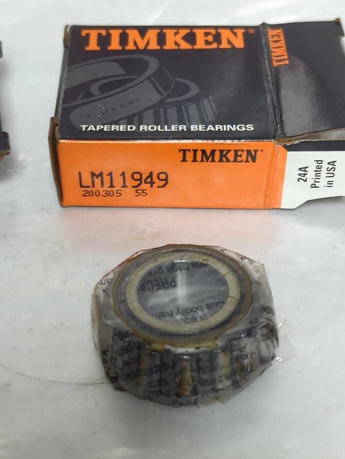 TIMKEN,LM11949,ROLLER BEARING CONE LOT OF 2 NOS