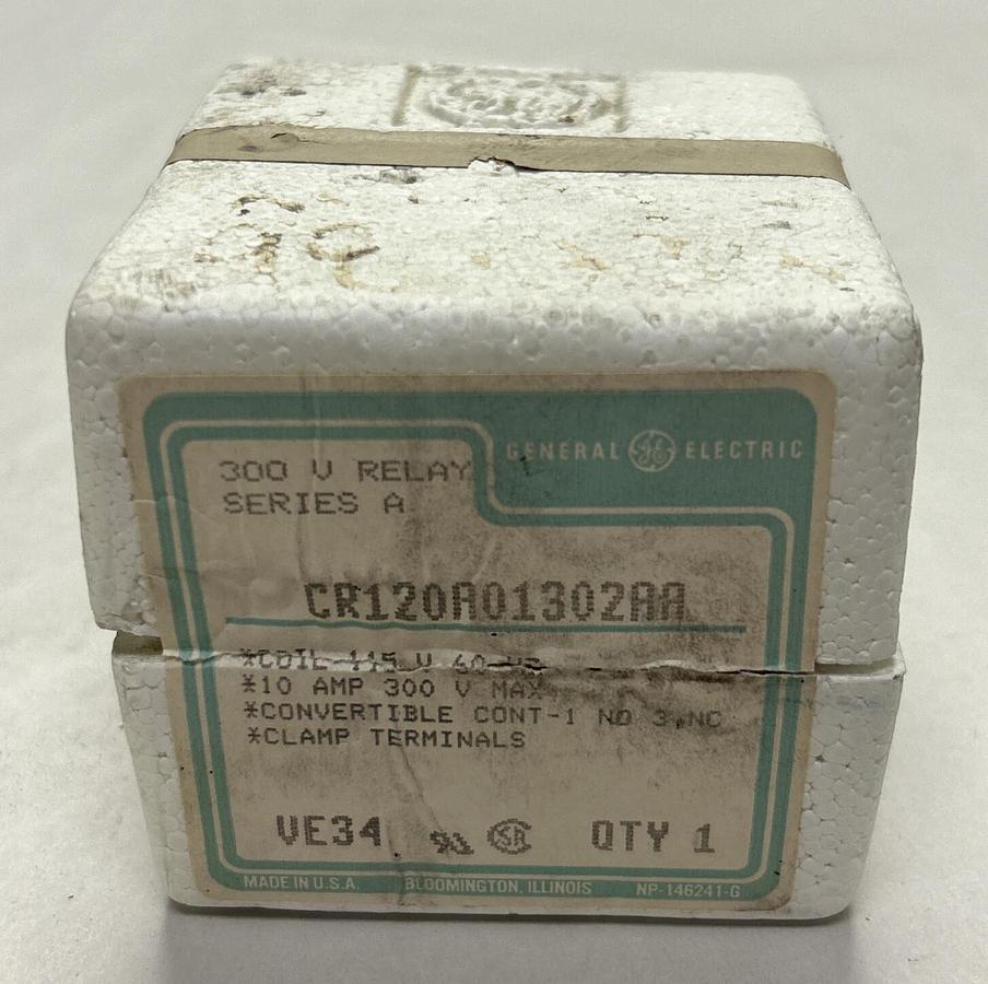 Used GENERL ELECTRIC,CR120A01302AA,RELAY 300V 10A NEW