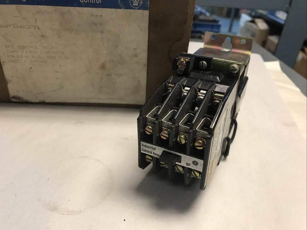 Westinghouse,BFD62T BFD,Control Relay 240VDC Coil