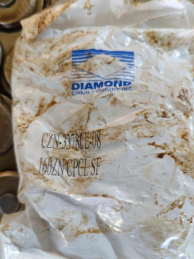 DIAMOND,160ZN 60P24,HEAVY INDUSTRIAL CHAIN 10FT W/ CONNECTOR NOS