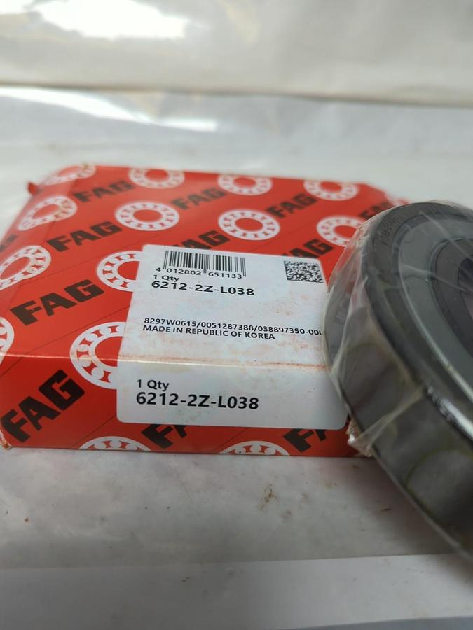 FAG,6212-2Z-L038,DEEP GROOVE BALL BEARING NOS