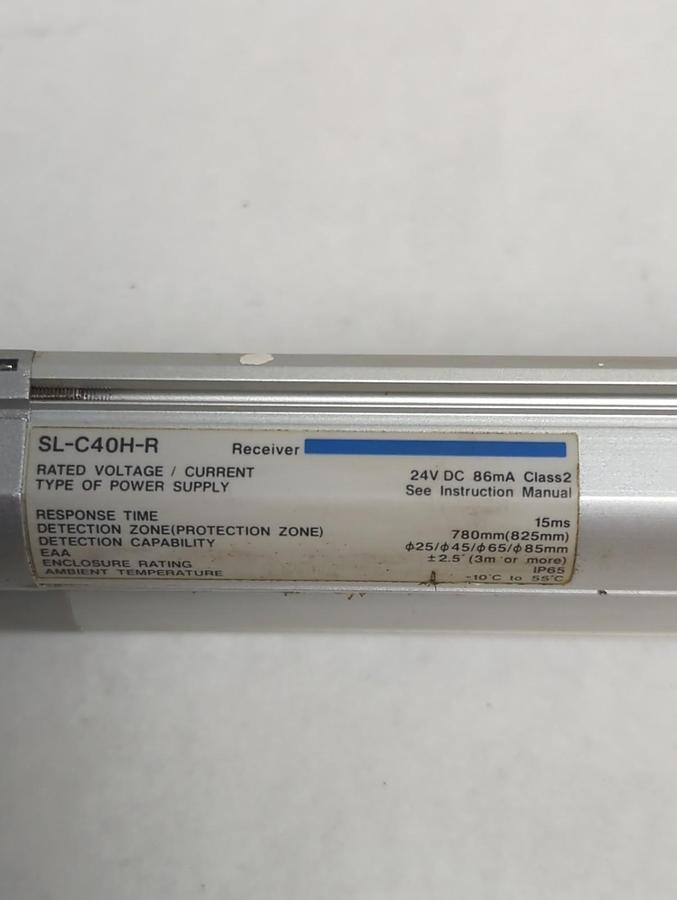 Used KEYENCE,SL-C404-R SL-C40H-T,LIGHT CURTAIN RECIEVER/TRANSMITTER SET PRE-OWNED