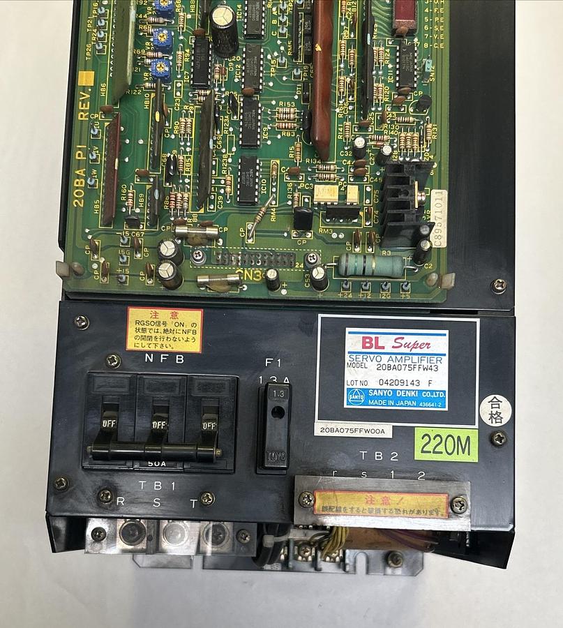 Used SANYO DENKI,20BA075FFW43,SERVO AMPLIFIER