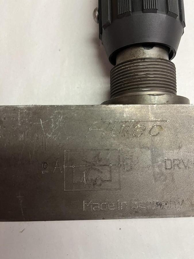 Used FLUIDTEC,DRV-20-01.1/5,HYDRAULIC 1" FLOW CONTROL VALVE