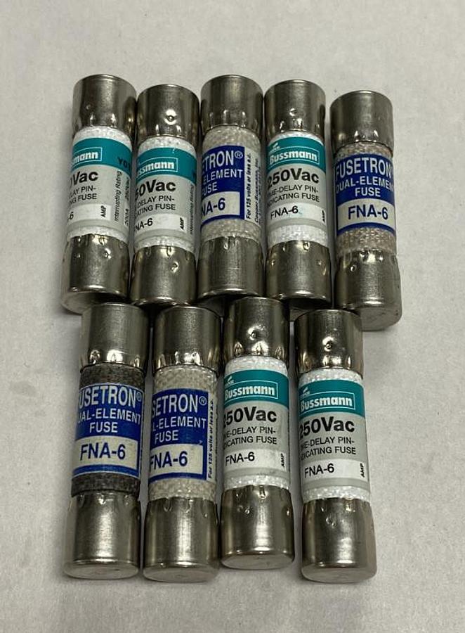 Bussmann,FNA-6,Lot of 9 NOS