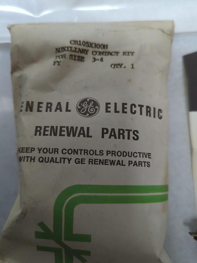 GENERAL ELECTRIC,CR105X300N,AUXILIARY CONTROL CONTACT KIT SIZE 3-4 NOS