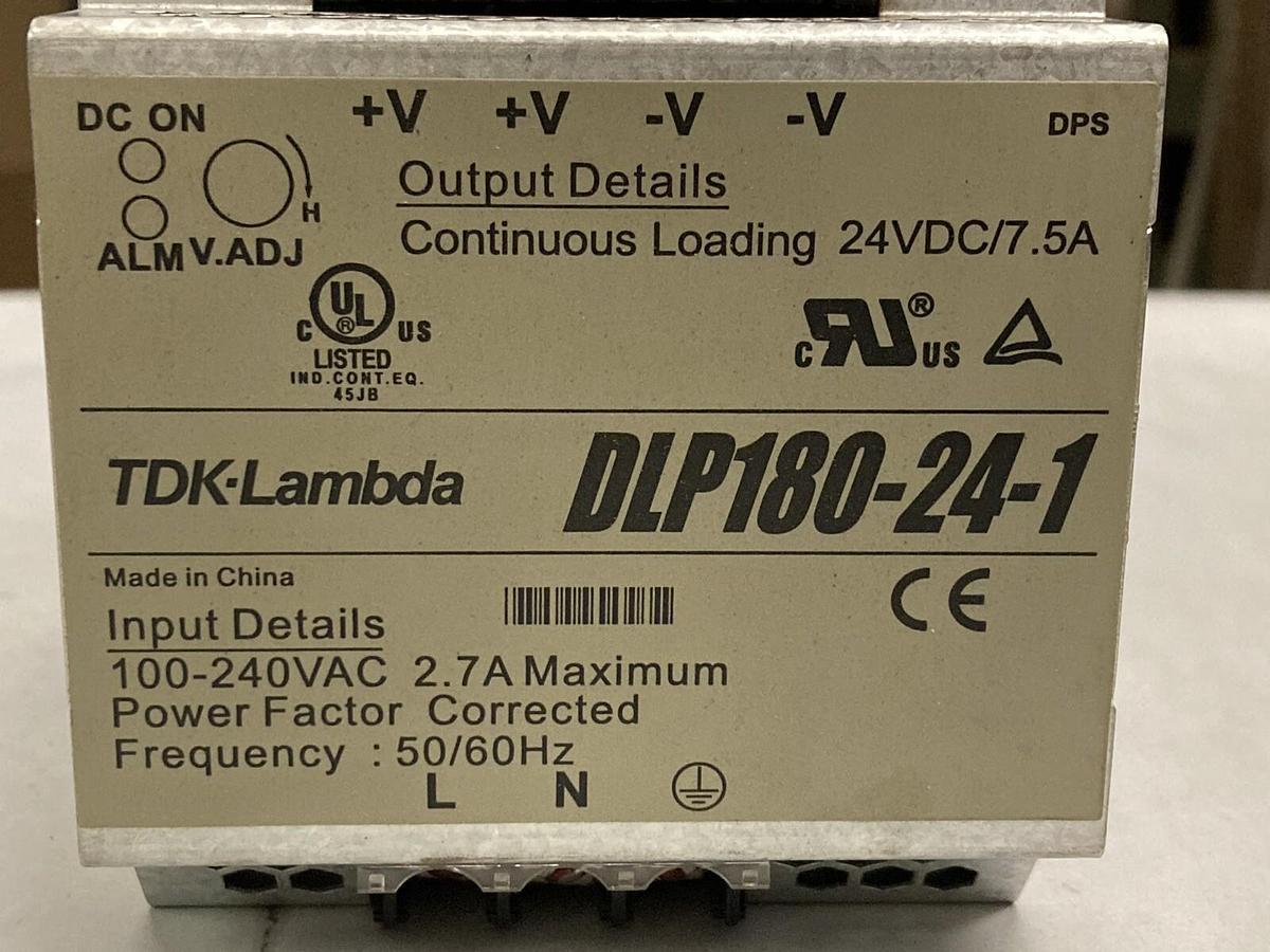 Used TPK Lambda,DLP180-24-1,Power Supply 24VDC/7.5A