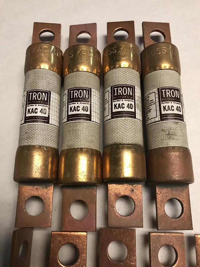Bussmann,KAC 40,Tron Fuse 40AMP 600V Lot of 9 NOS