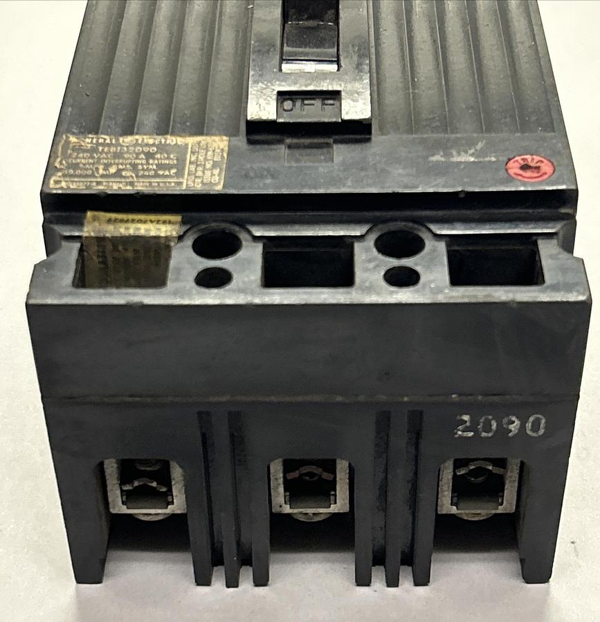Used GENERAL ELECTRIC,TEB132090,CIRCUIT BREAKER 90A 240V 3P