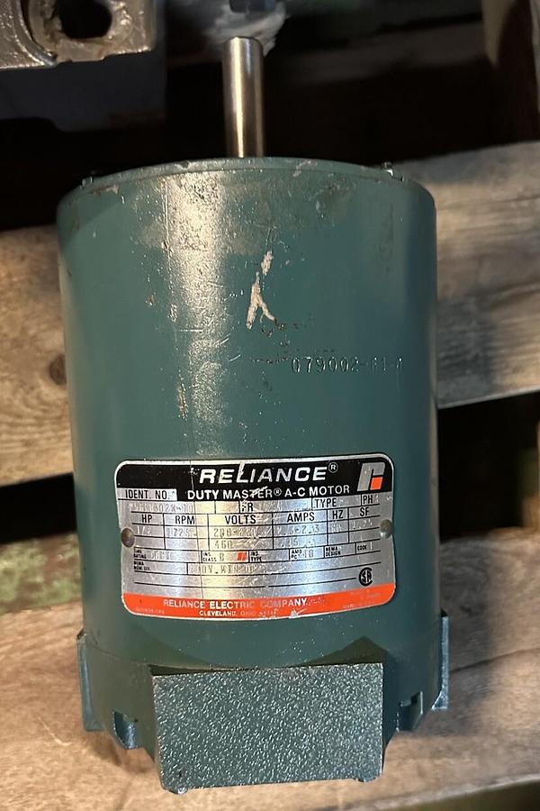 Used Reliance,P56H0302M-1U,AC Motor 1/2Hp 1725RPM Type P 208-230/460VAC