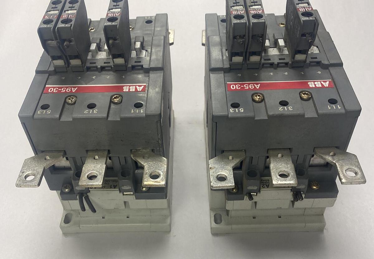 Used ABB,A95-30,Contactor 125A 600V Lot Of 2