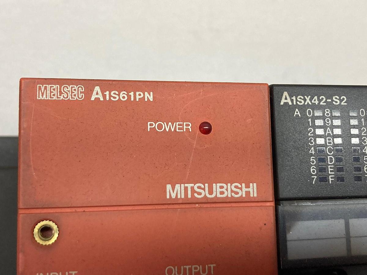 Used Mitsubishi,A1S61PN A1SX42-S2 A1SH42 A1SY10,RACK,Assembly
