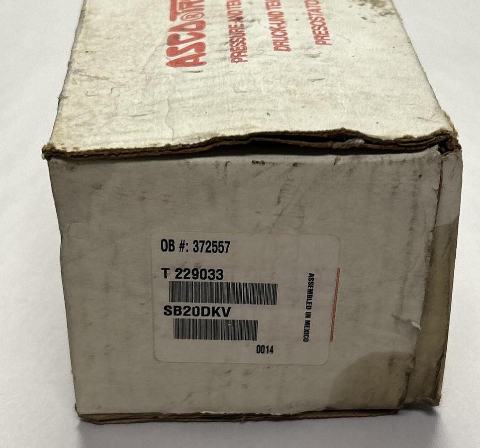 ASCO,SB20DKV,PRESSURE SWITCH NOS