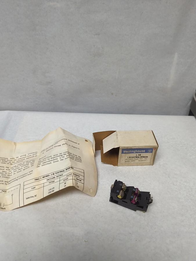 WESTINGHOUSE,L-56,ELECTRICAL INTERLOCK NOS