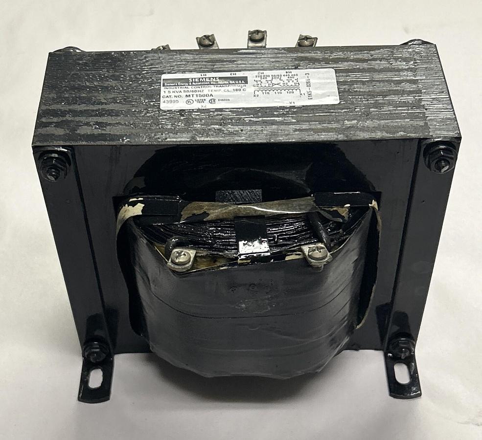 Used SIEMENS,MT1500A,CONTROL TRANSFORMER 1.5KVA