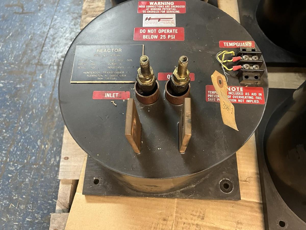 Used Hunterdon,A-3084,Induction Reactor Choke Amps 766 60Hz 105.6 UH