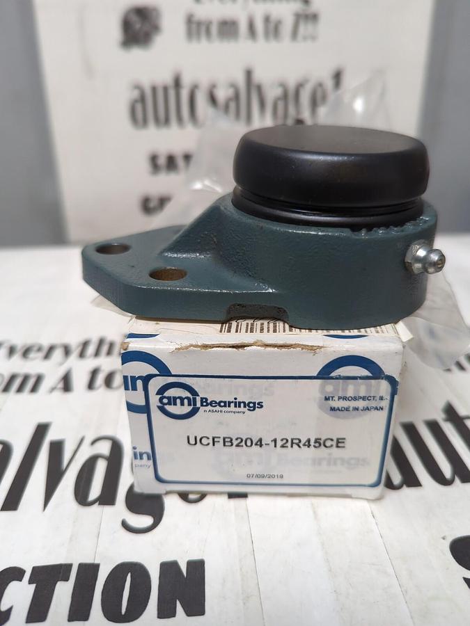 AMI BEARINGS,UCFB204-12R45CE,FLANGE MOUNT BEARING 3-BOLT BASE 3/4 IN BORE
