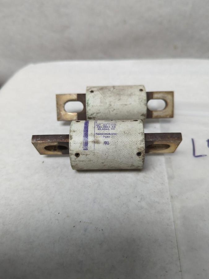Used LITTELFUSE,L50S-400,SEMI-CONDUCTOR 400 AMP FUSE LOT OF 2 PRE-OWNED