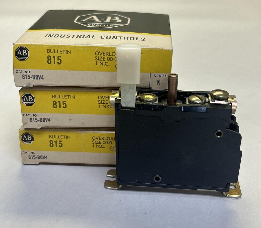 ALLEN BRADLEY,815-B0V4,OVERLOAD RELAY SIZE 00 LOT OF 3 NOS