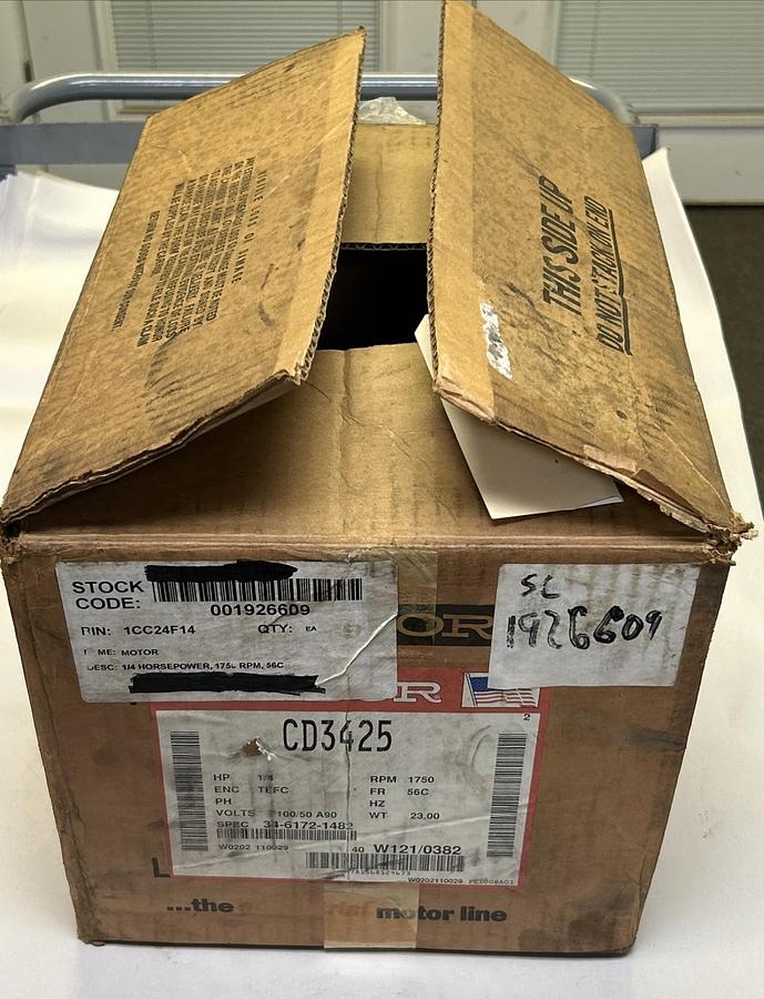 BALDOR,CD3425,DC MOTOR 1/4HP 1750RPM 100/50V 56C FRAME