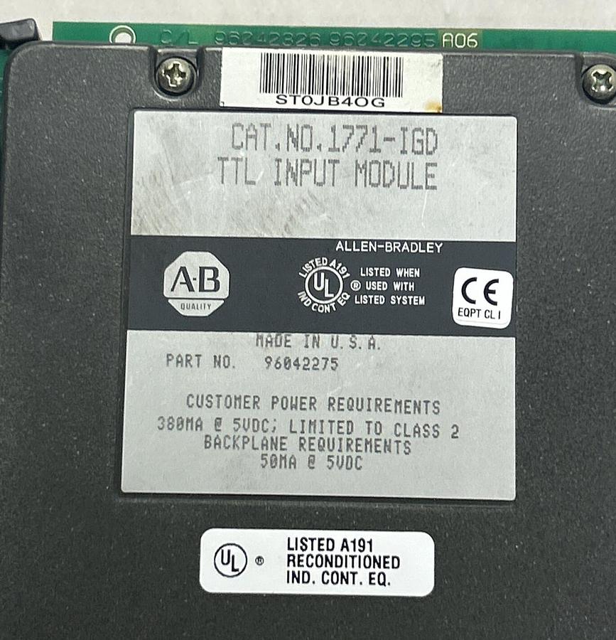 Used ALLEN BRADLEY,1771-IGD,INPUT MODULE