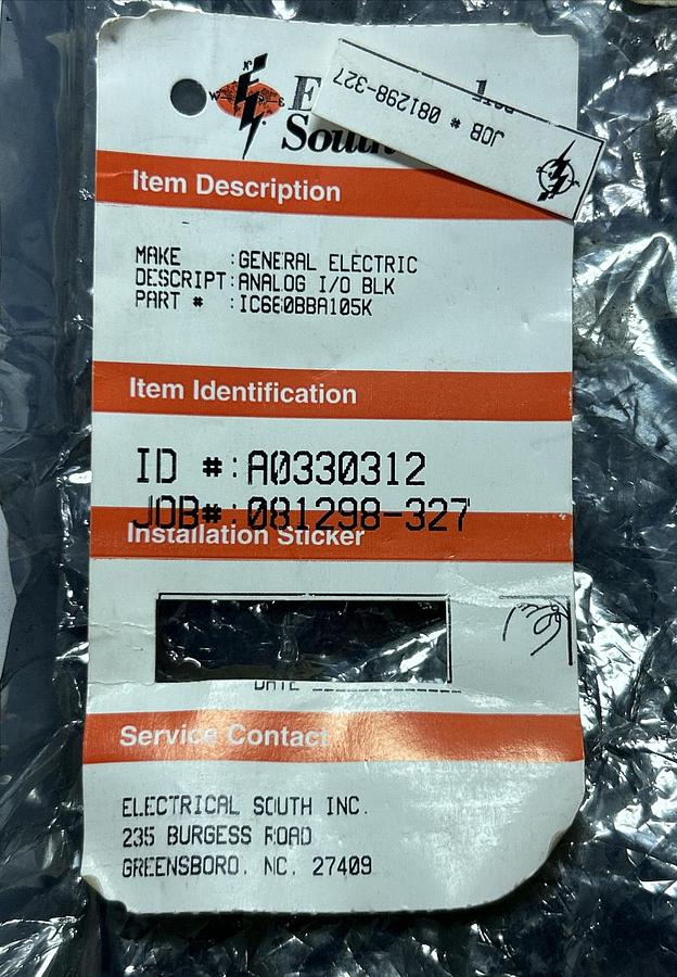Used GE FANUC,IC660BBA105K / IC660BBA105,GENIUS BLOCK CURRENT SOURCE OUTPUT MODULE