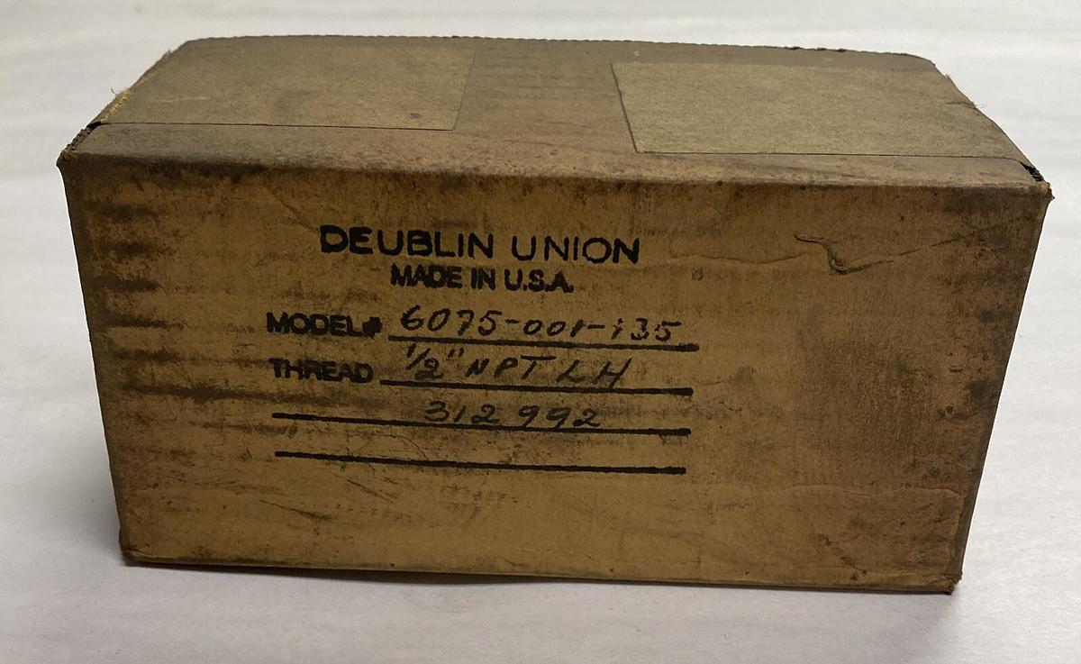 Deublin,6075-001-135,1/2 INCH NPT LH NEW