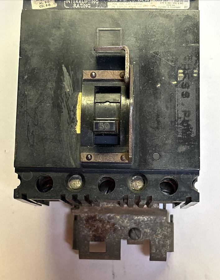 Used SQUARE D,FA32A50,I-LINE CIRCUIT BREAKER 50A 240V 3P