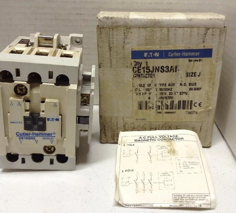Eaton Cutler-Hammer,CE15JNS3AB,Contactor Size J Series B1