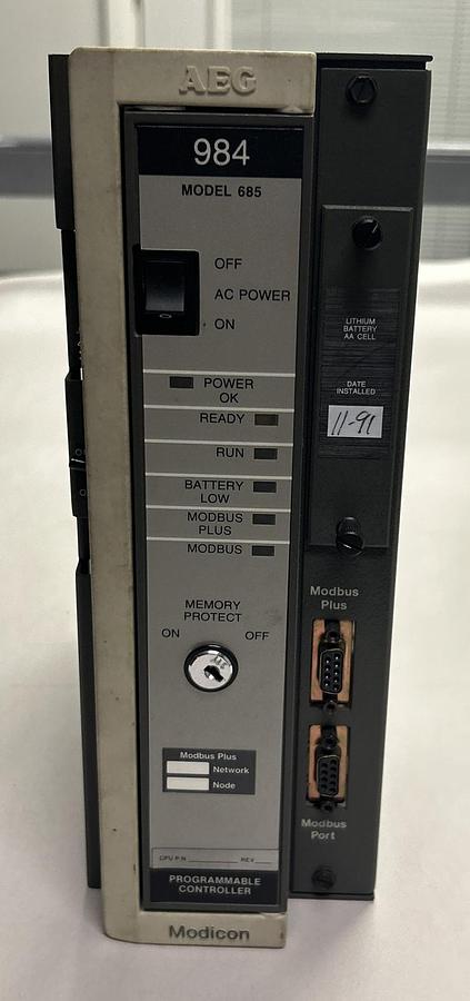 Used MODICON,AS-9715-001,PROGRAMMABLE CONTROLLER