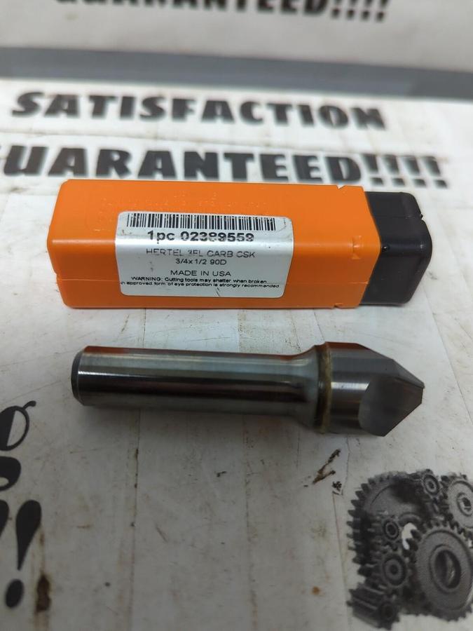 HERTEL,02389558,3/4 INCH 3-FLUTE CARBIDE COUNTERSINK 1/2 INCH SHANK NOS