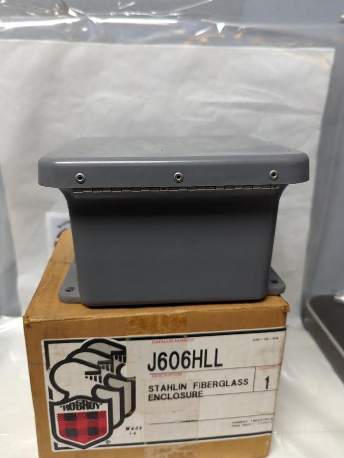 ROBROY,J606HLL,STAHLIN FIBERGLASS ELECTRICAL ENCLOSURE NOS