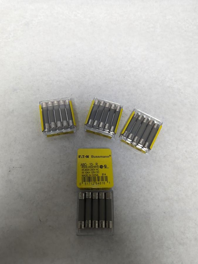 COOPER BUSSMANN,ABC-10-R,CARTRIDGE FUSE 10 AMP LOT OF 20 NOS