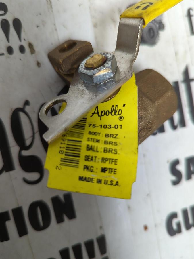 APOLLO,75-103-01,FEMALE 1/2 INCH NPT LOCKING LEAVER BALL VALVE NOS